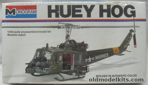 Monogram 1/48 Huey Hog Bell UH-1C - Marines, 5201 plastic model kit